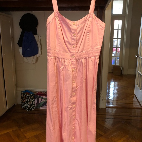 Madewell Bubblegum Pink Tie Back Dress - Picture 2 of 6